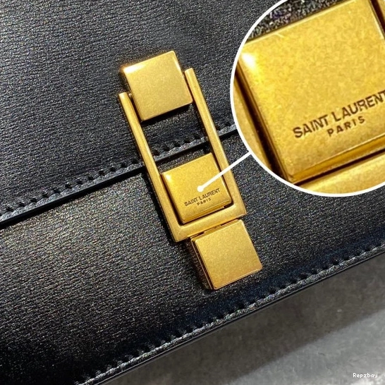 Repzbay REP YSL LEATHER SATCHEL IN CARRE SMOOTH LOULOU 0814